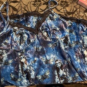 Tim Burton Corpse Bride nightgown size L adjustable straps